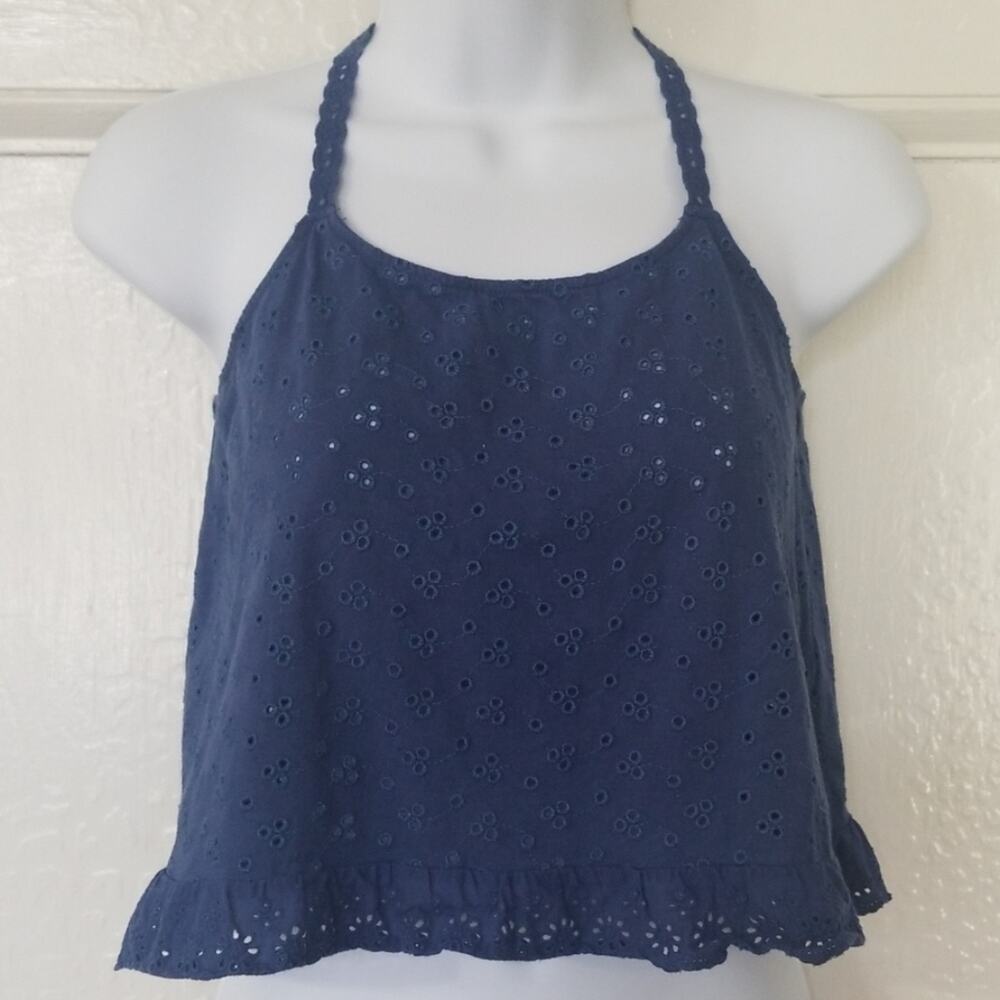 Adorable Women's Junior's XS Blue crop top in blue